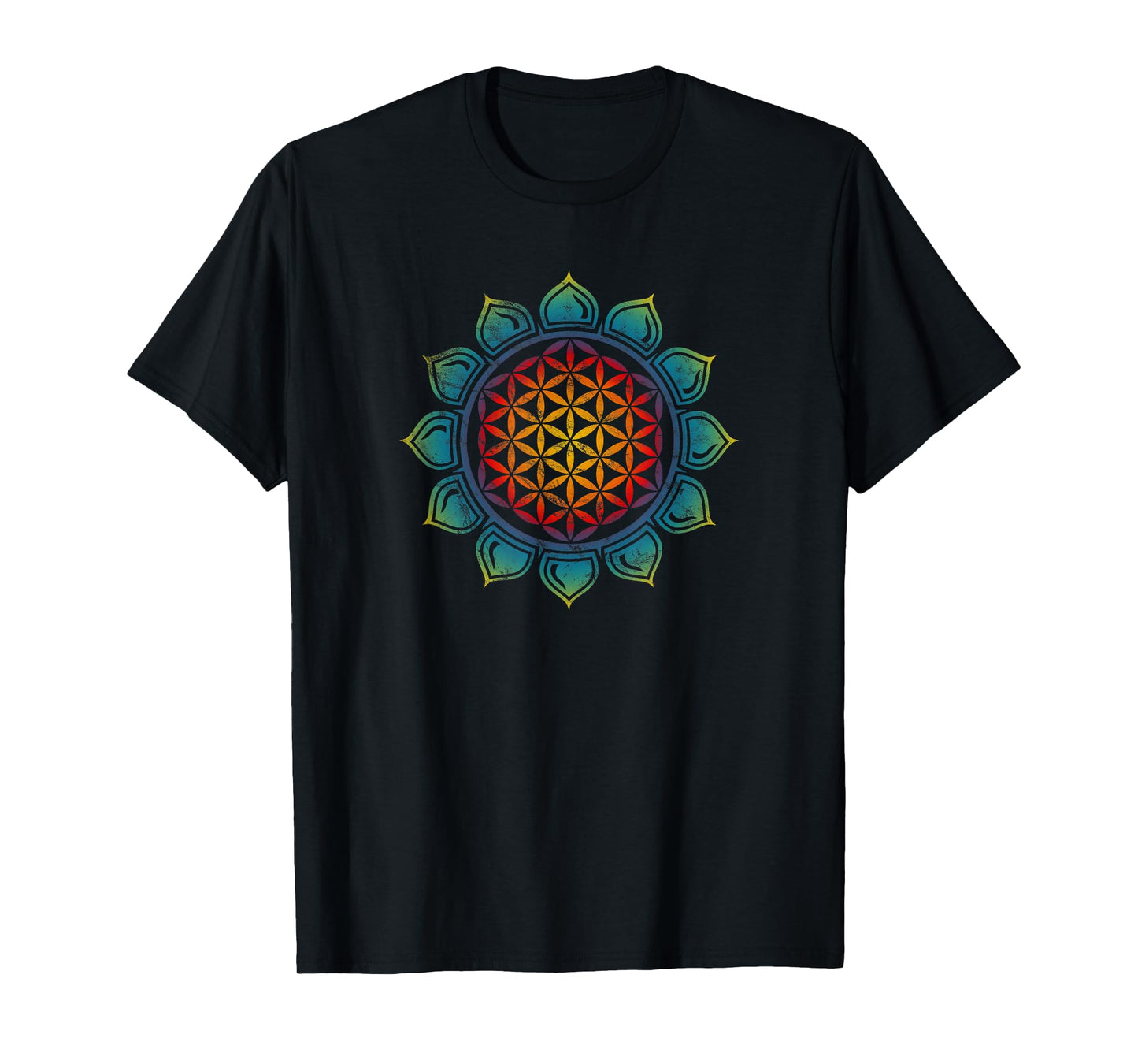 Flower of life, Lotus, Heart Chakra, Sacred Geometry, Yoga T-Shirt