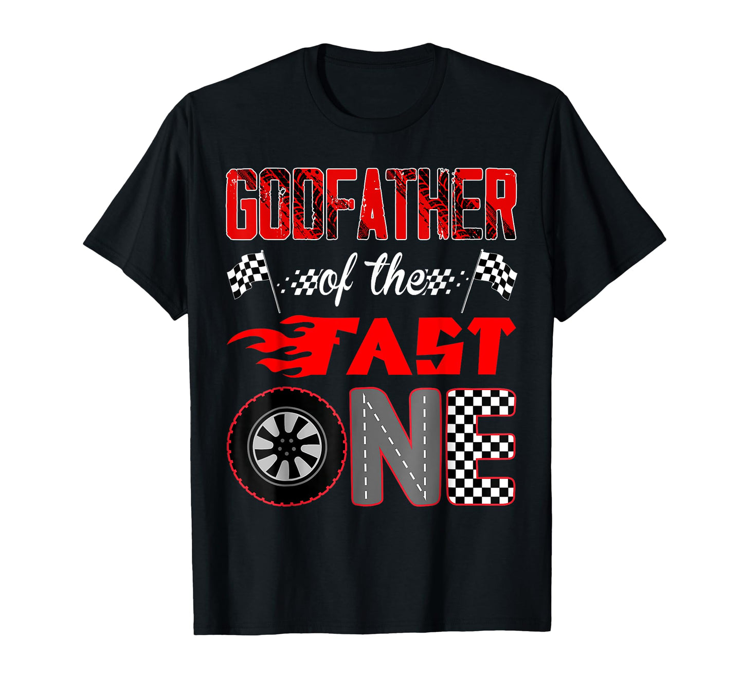 Godfather Of The Fast One First Birthday Racing Car Family T-Shirt