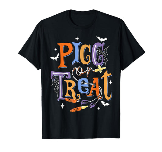 PICC Or Treat Vascular Access Team PICC IV Nurse Halloween T-Shirt