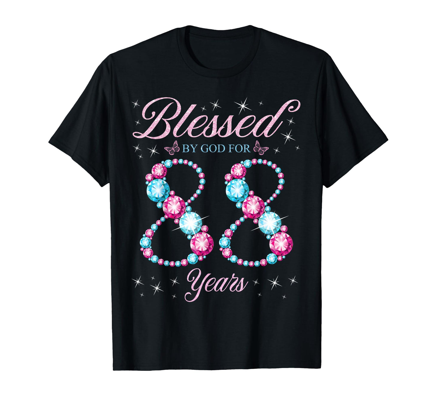 Blessed By God For 88 Years Old 88th Birthday Woman Queen T-Shirt