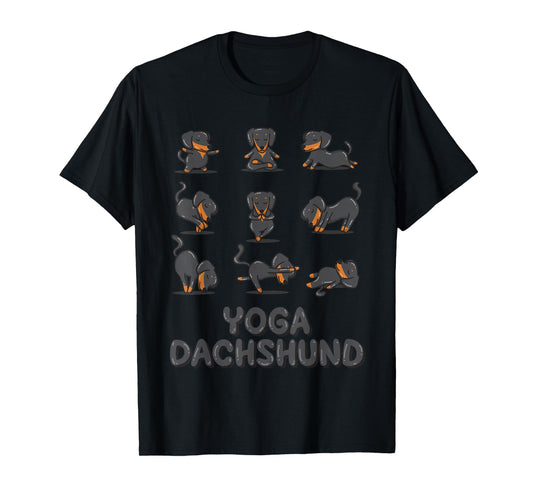 Dachshund Yoga Shirt Weiner Meditation Zen Yoga Dog Lover T-Shirt