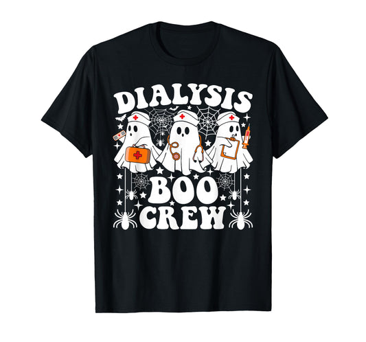Dialysis Boo Crew Nurse Funny Ghost Halloween T-Shirt