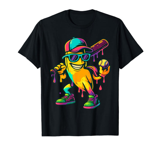 Banana Shirt Funny Banana Drip Graphic Gifts Kids Boys Girls T-Shirt