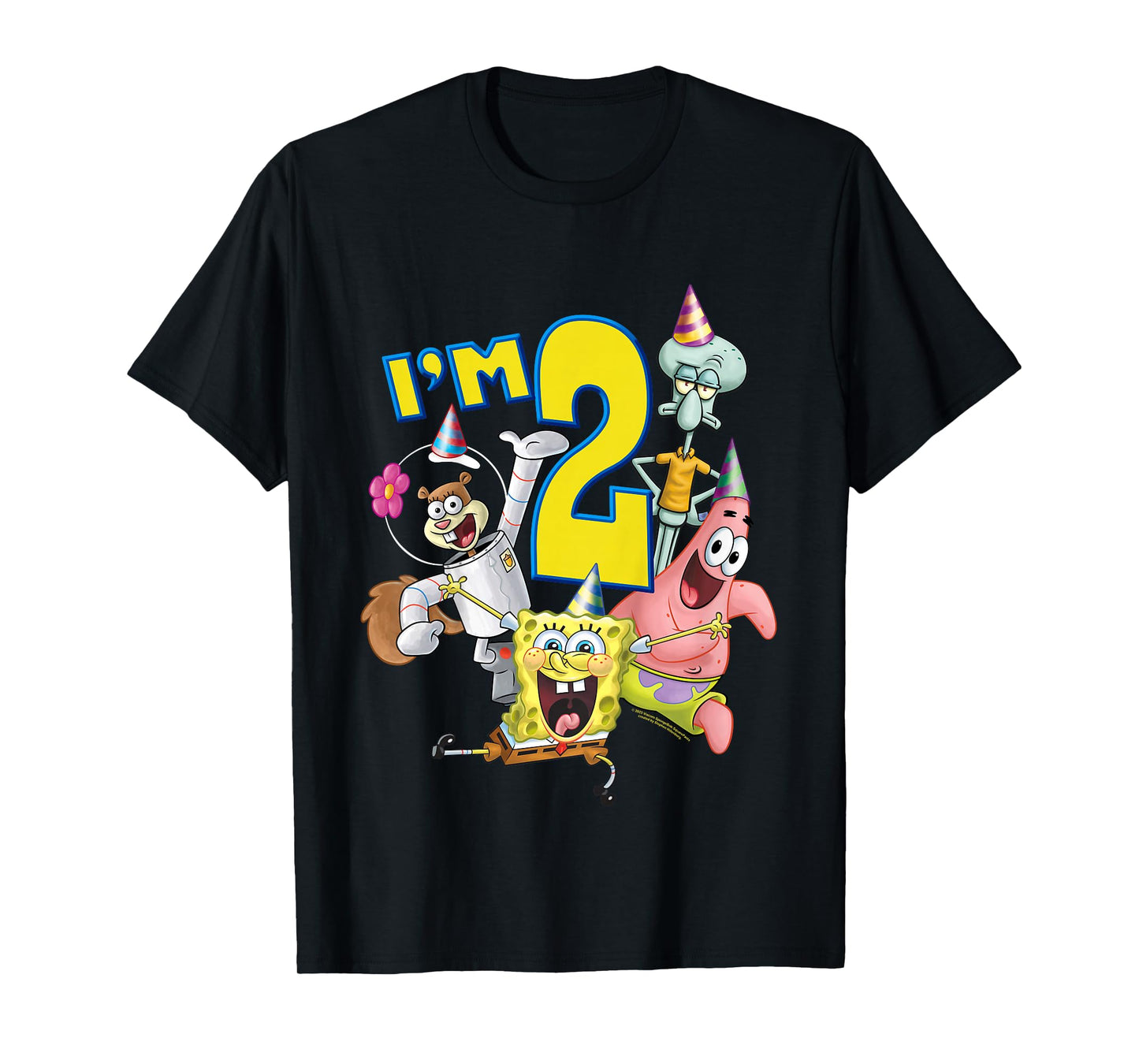 Kids SpongeBob SquarePants 2nd Birthday Today I'm 2 T-Shirt