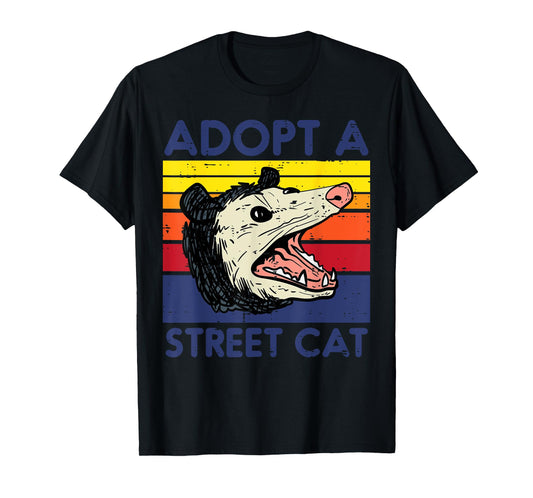 Opossum Adopt A Street Cat Possum Animal Pet Men Women Kids T-Shirt
