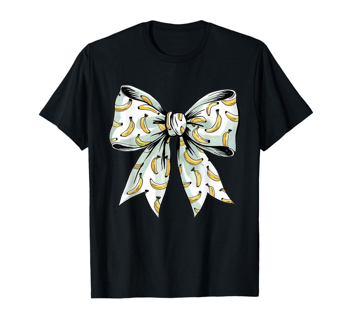 Banana Squad Coquette Bow Banana Lover Team Banana Crew T-Shirt
