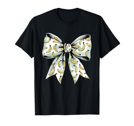 Banana Squad Coquette Bow Banana Lover Team Banana Crew T-Shirt