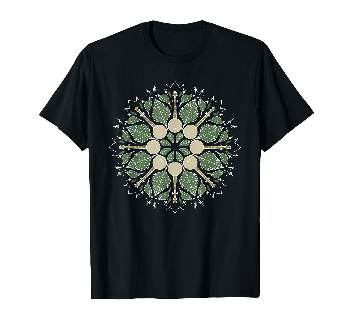 Banjo Mandala Bluegrass, Mindfulness & Nature Graphic T-Shirt