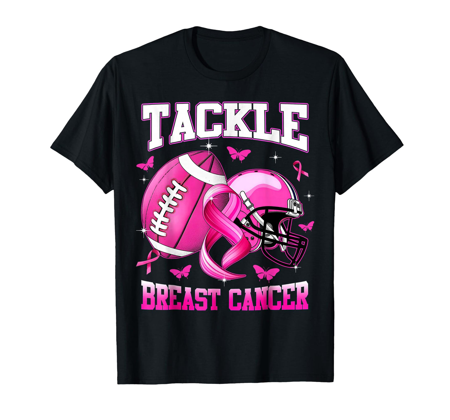 Tackle Breast Cancer Awareness American Football Womens T-Shirt