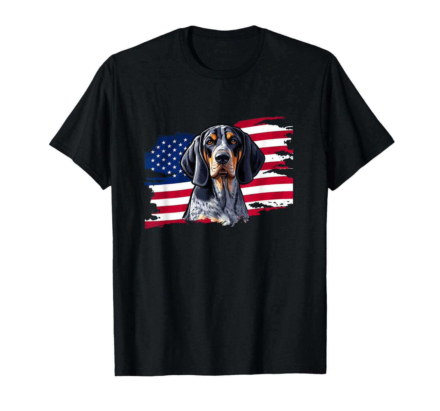USA Flag 4th Patriotic Bluetick Coonhound Lover T-Shirt