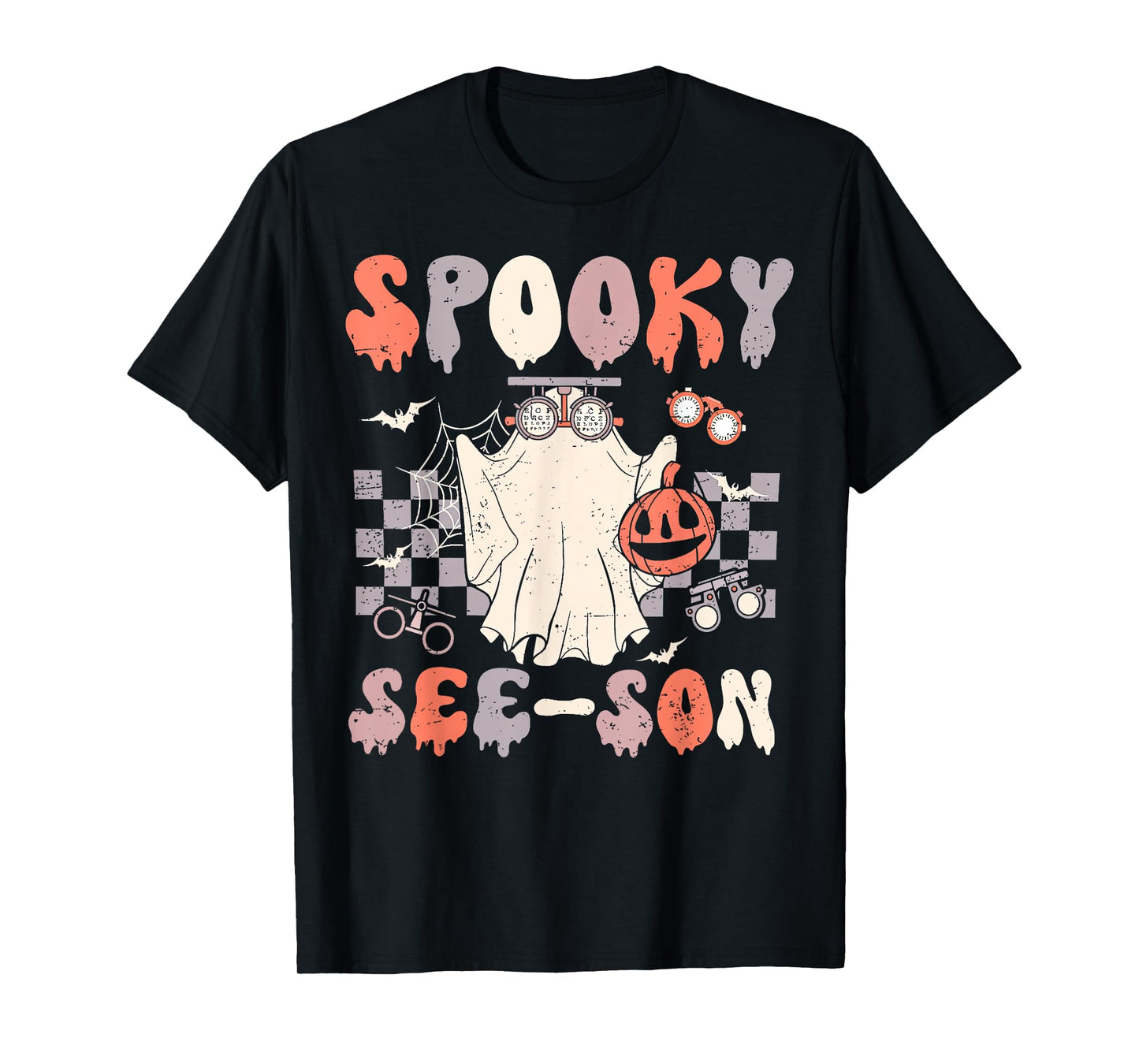 Retro Spooky See-son Optometrist Optometry Ghost Halloween T-Shirt