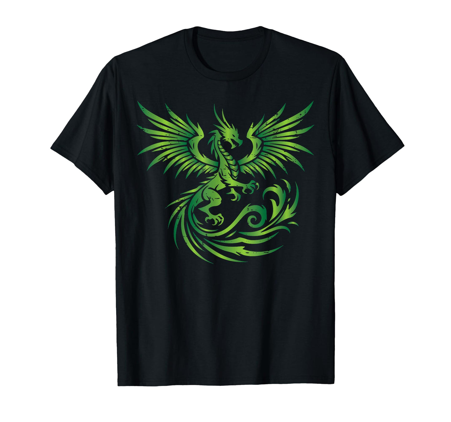 Green Medieval Dragon Fantasy Mythical Art Men Women Kids T-Shirt