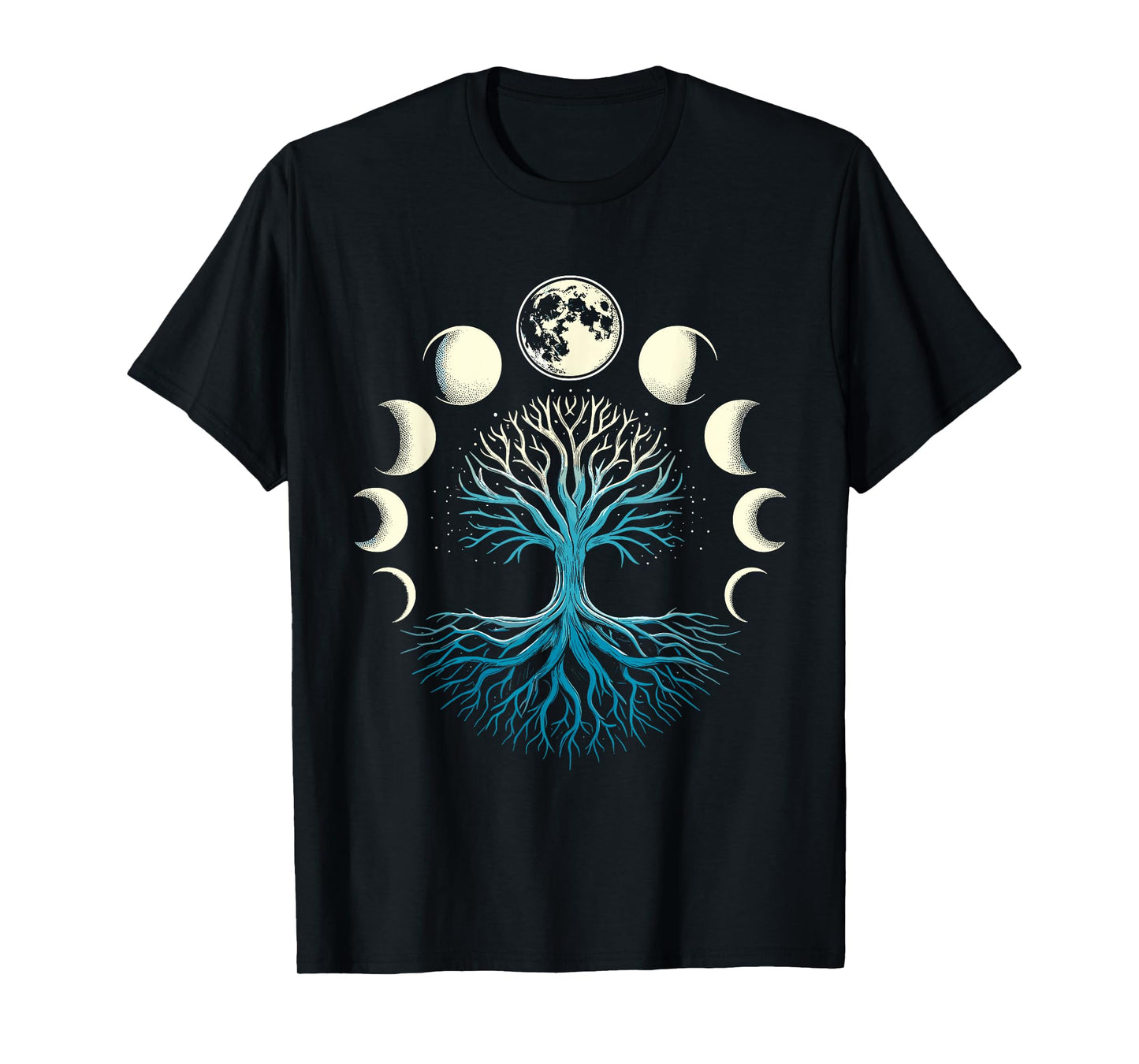 Spiritual Tree Moon Phases Yoga T-Shirt