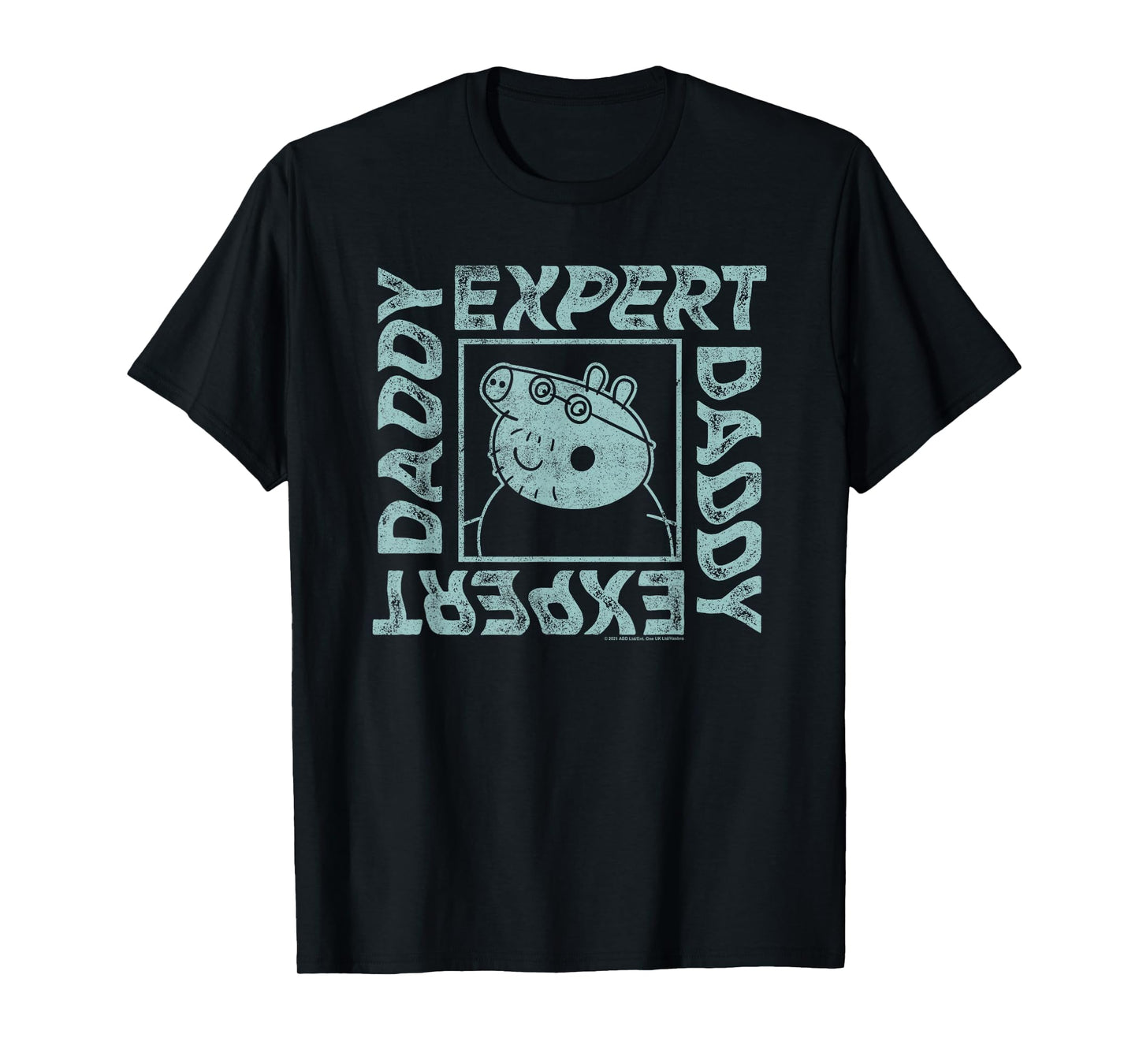 Peppa Pig Father's Day Expert Daddy Vintage Faded Box Logo T-Shirt