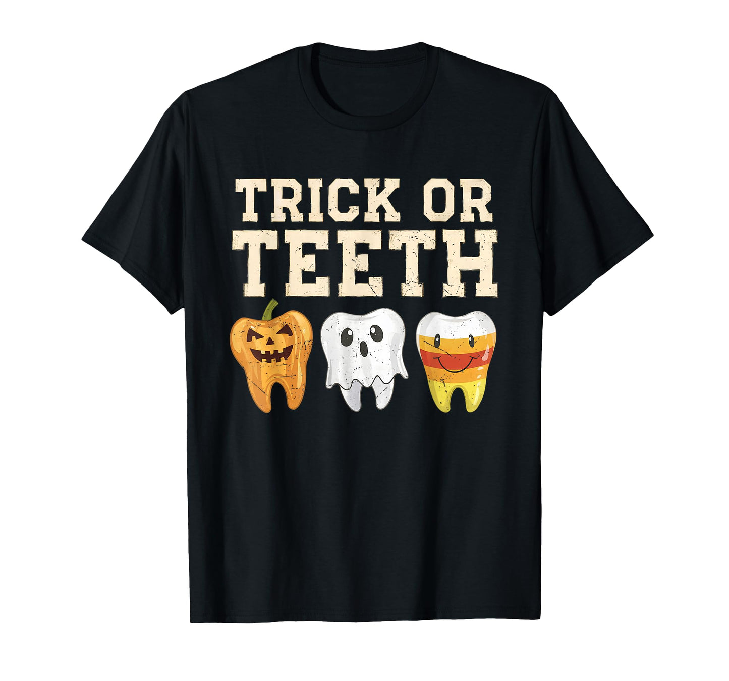Trick Or Teeth Halloween Dental Crew Dentist Boys Girls Kids T-Shirt