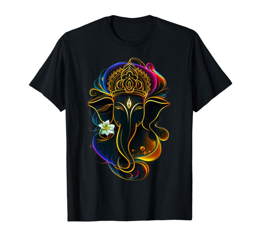 Hindu Ganesha Puja Elephant God India Meditation Yoga Murti T-Shirt