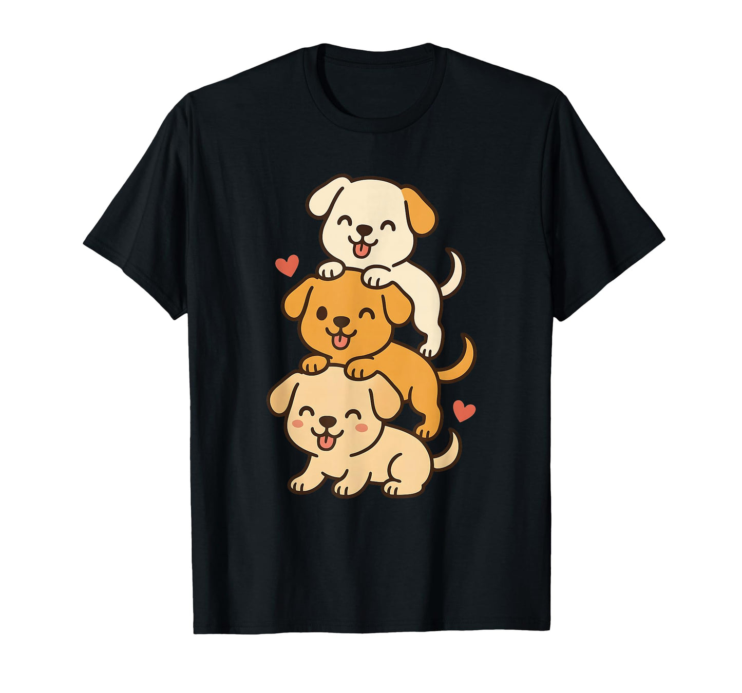 Cute Kawaii Puppies Neko Funny Dog Lover Gift Women Girl T-Shirt