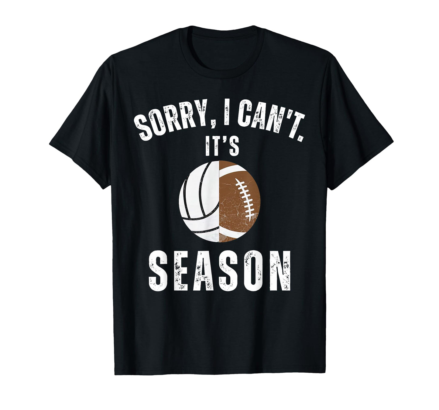 Mom Of Both Sorry I Can't it's Volleyball Football Season T-Shirt