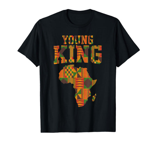 African King Art For Boys Toddlers Kente Cloth African Print T-Shirt