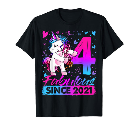 4 Year Old Unicorn Gifts For Girls 4th Birthday Girl Party T-Shirt