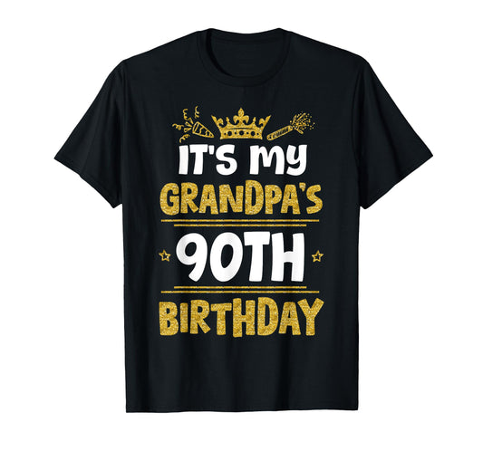 Happy It's My Grandpa's 90th Birthday 1935 90 Years Old T-Shirt