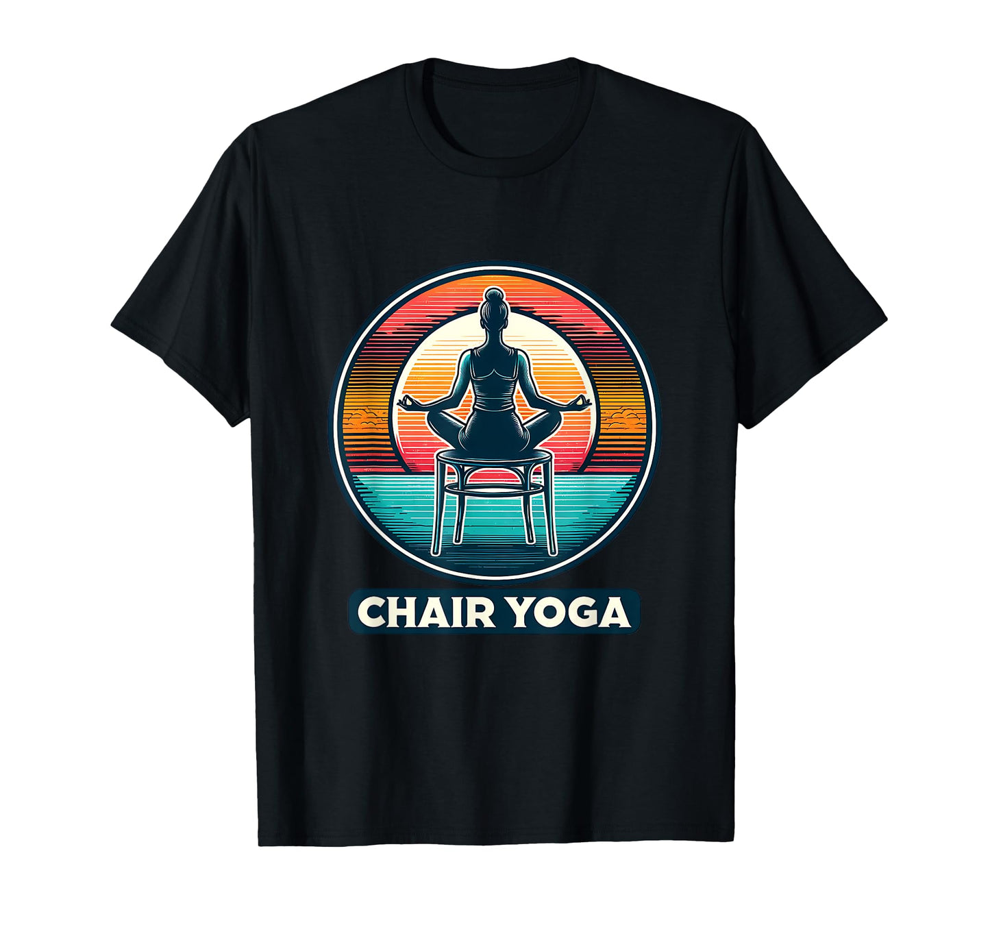 Serene Sunrise Chair Yoga Enthusiast Design T-Shirt