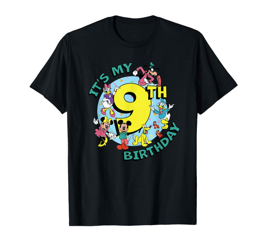 Disney Mickey and Friends It's My Ninth 9th Birthday T-Shirt