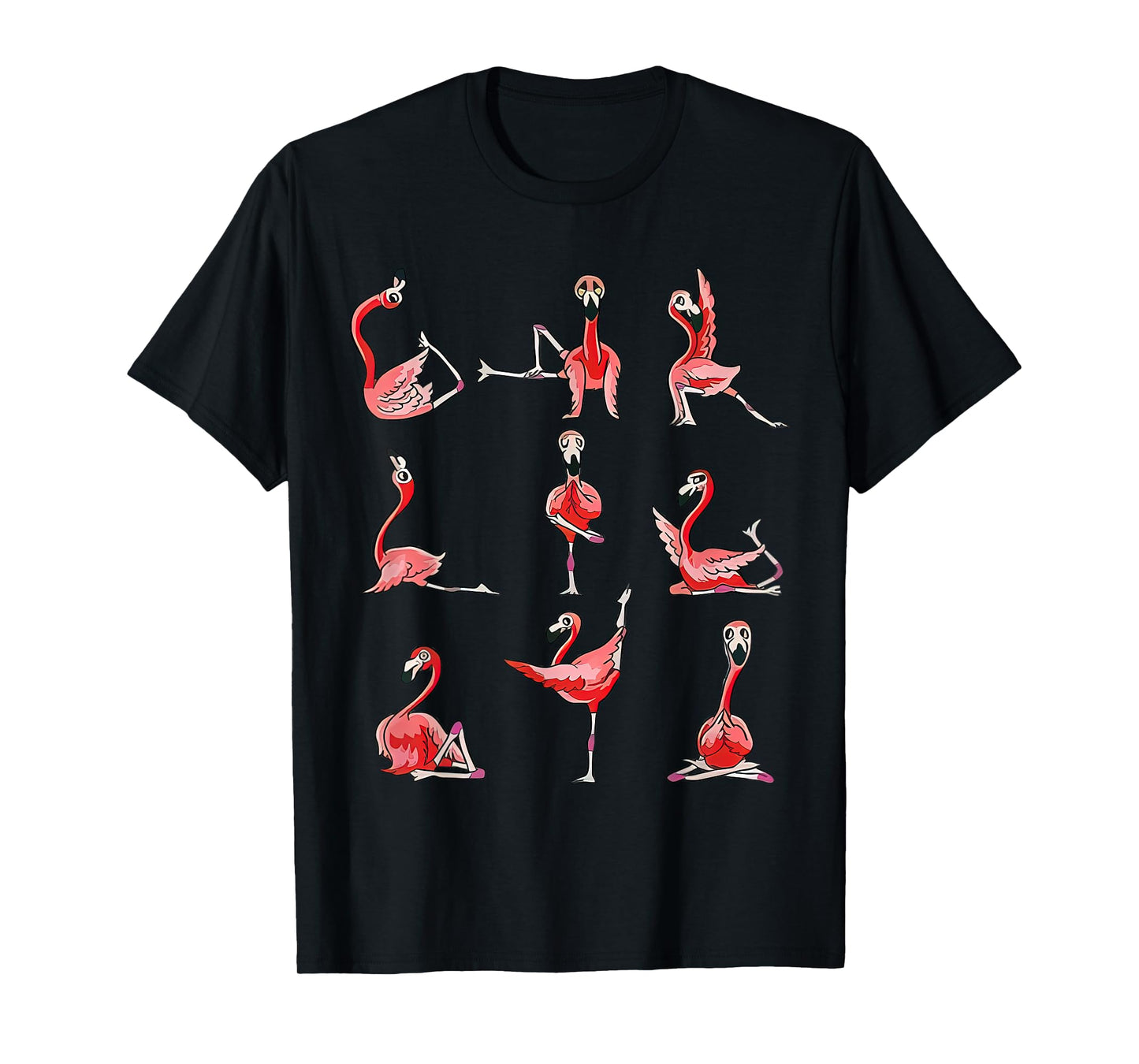 Women Flamingo Do Yoga Pose Meditation Men Women Tee T-Shirt