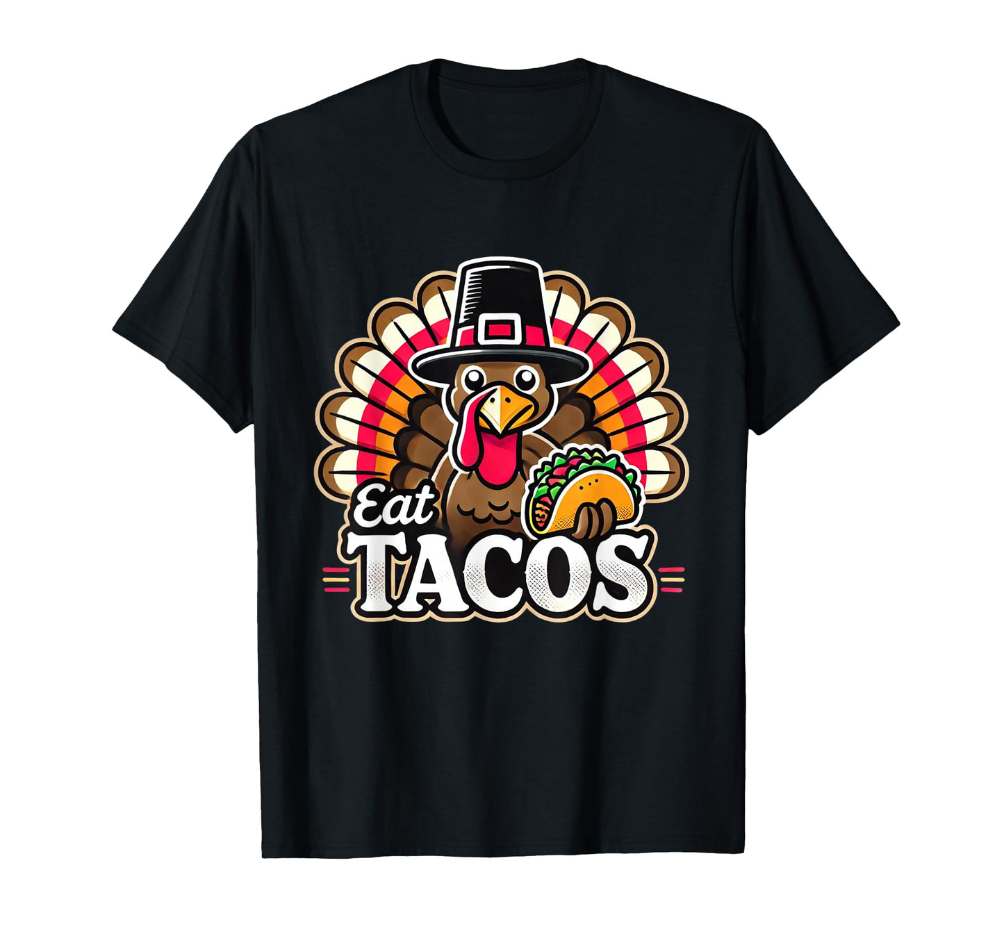 Funny Turkey Eat Tacos Taco Mexican Thanksgiving T-Shirt