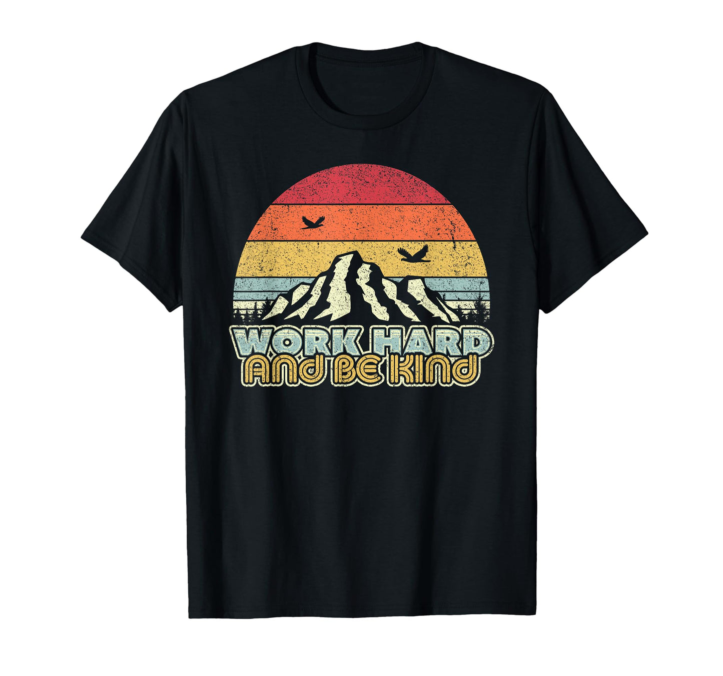 Work Hard And Be Kind Mindfulness Shirt Vintage T-Shirt