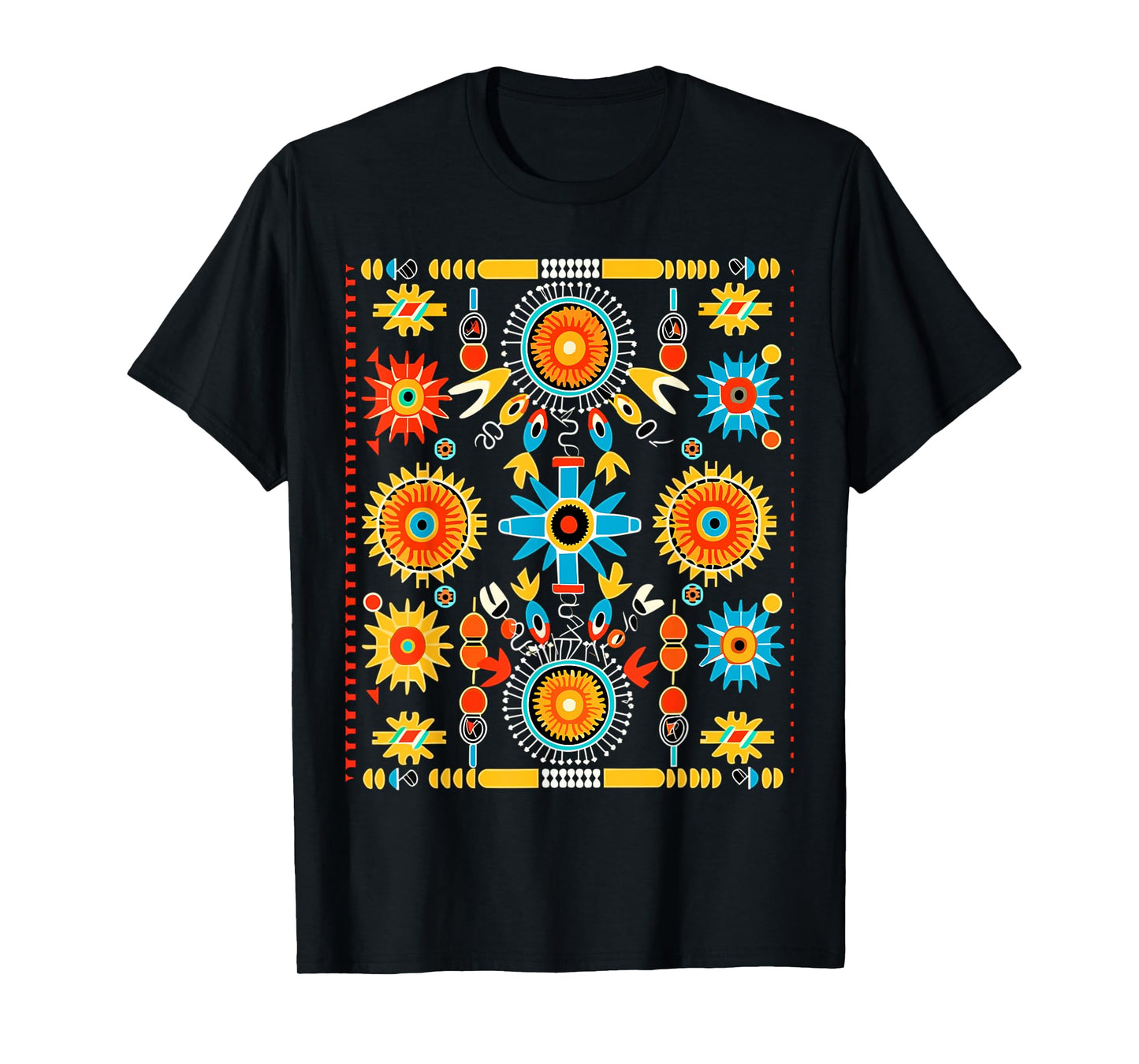 Native American Tribal Art Navajo Textile Design Style T-Shirt