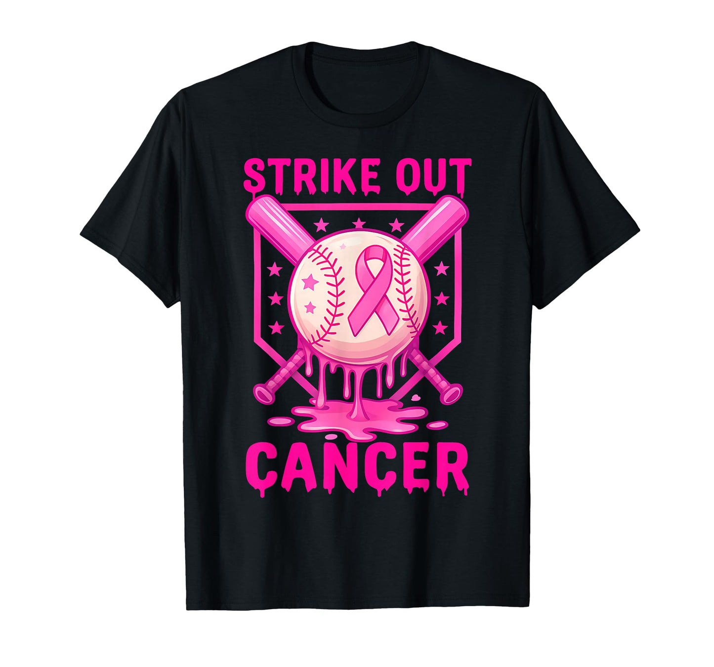 Strike Out Breast Cancer Awareness Baseball Fight Men Women T-Shirt