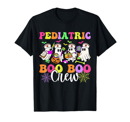Pediatric Nurse Boo-Boo Crew Ghost Nurse Halloween Costume T-Shirt