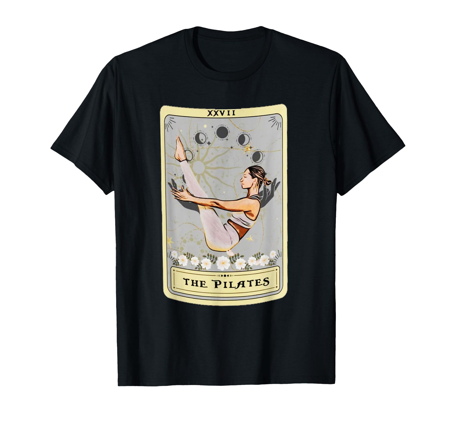 The Pilates Tarot Card Women's Unisex-Kids Vintage Black Cartoon T-Shirt