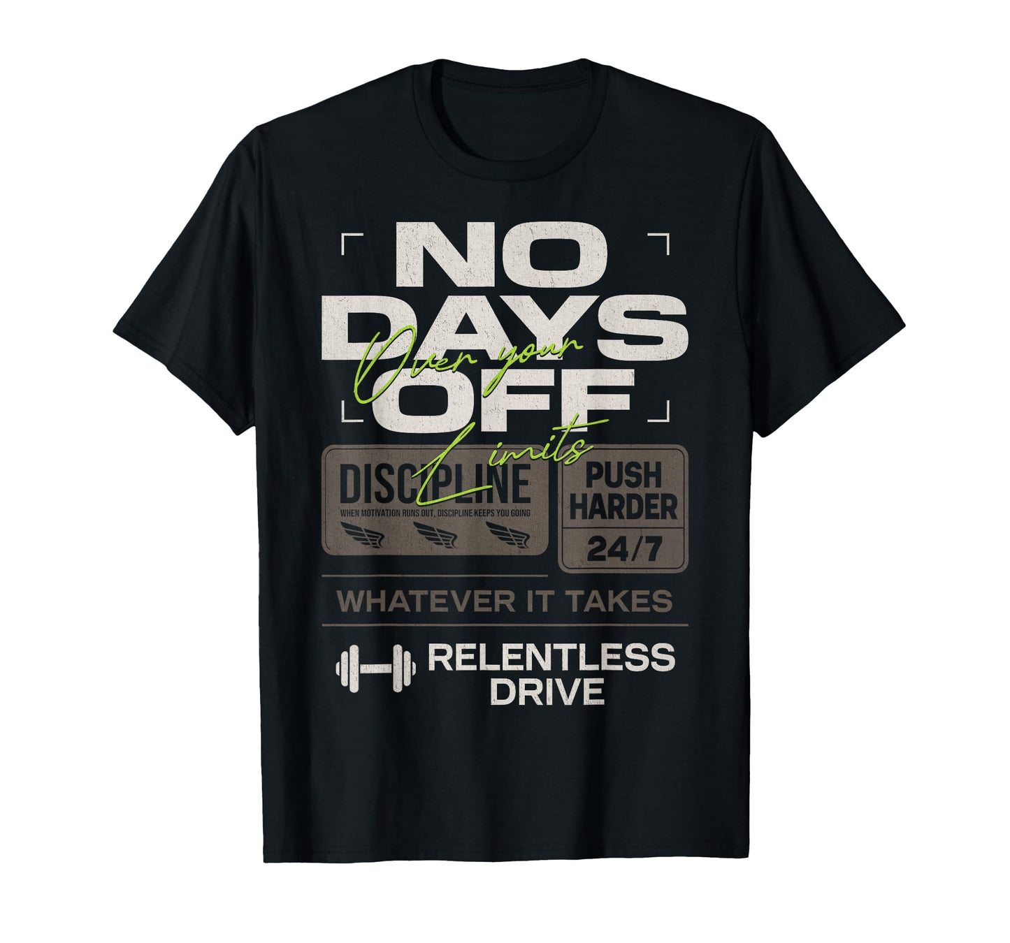 Y2K Fitness Quote Gym Training Discipline Yoga Sport Workout T-Shirt