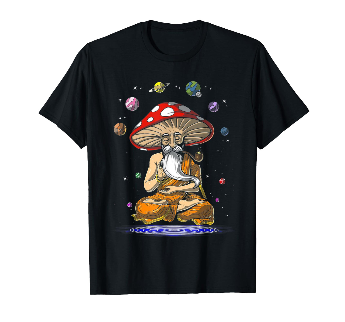 MAGIC MUSHROOMS YOGA Buddha Zen Funny Women Men Yoga Lovers T-Shirt