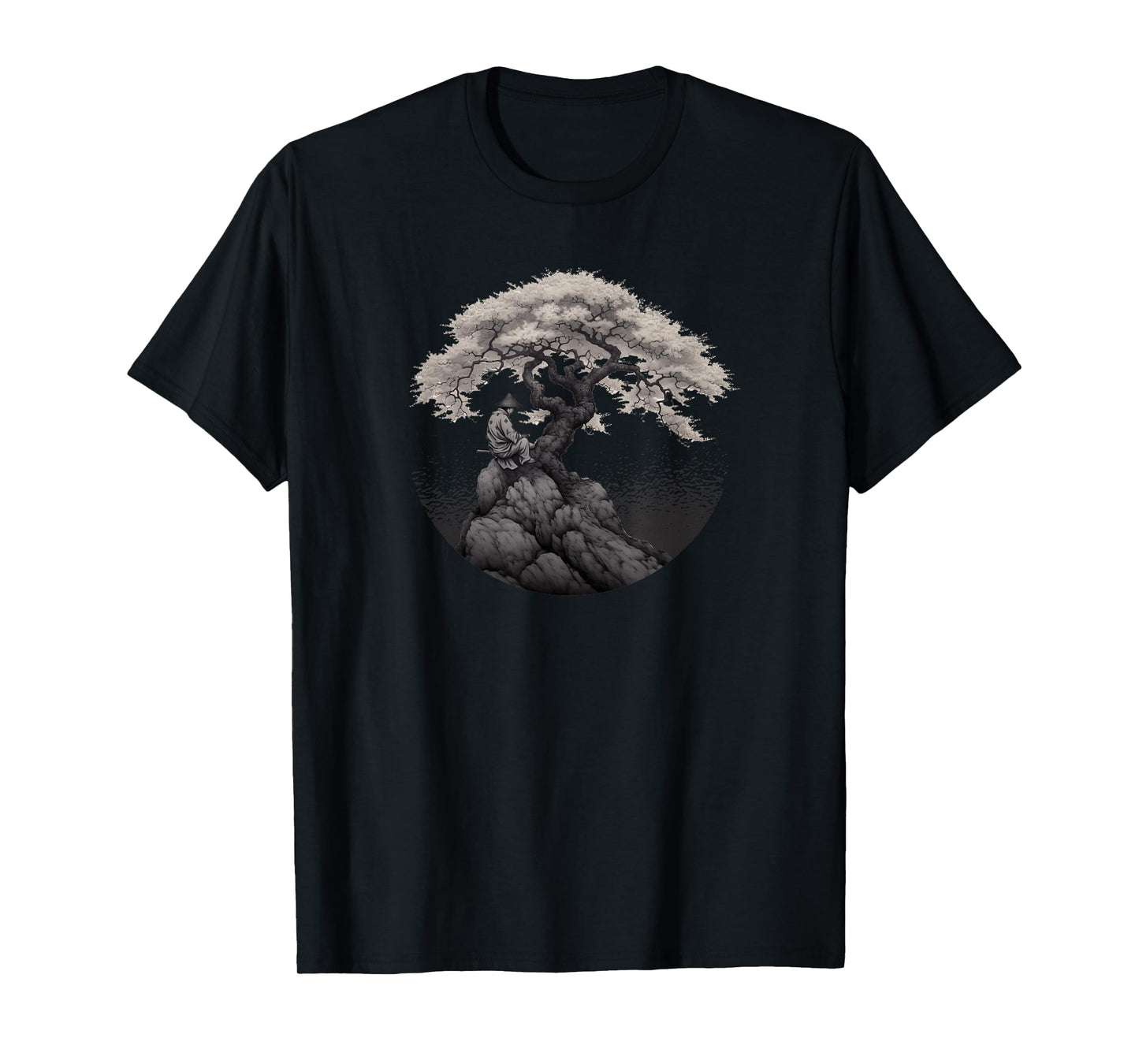 Bonsai Tree In Japanese Zen Buddhist Spiritual nature T-Shirt