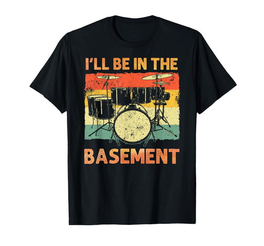 Funny Drumming Art for Men Women Drumline Drum Set Drummer T-Shirt