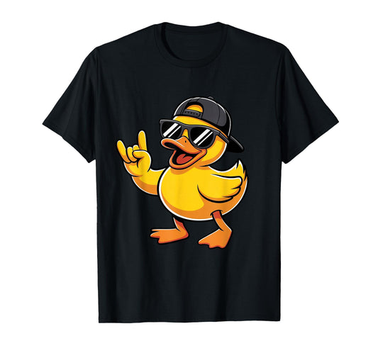 Rubber Duck Rock Music Rubber Duckie Funny Duck Graphic T-Shirt