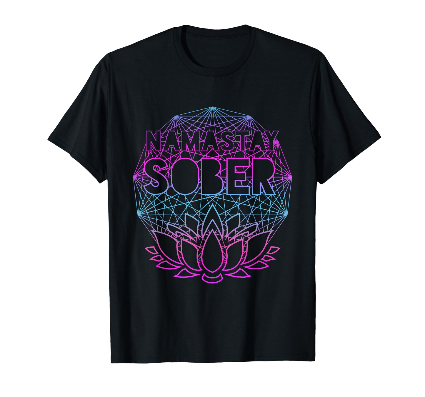 Namastay Sober NA AA Alcoholics Anonymous Sobriety Recovery T-Shirt