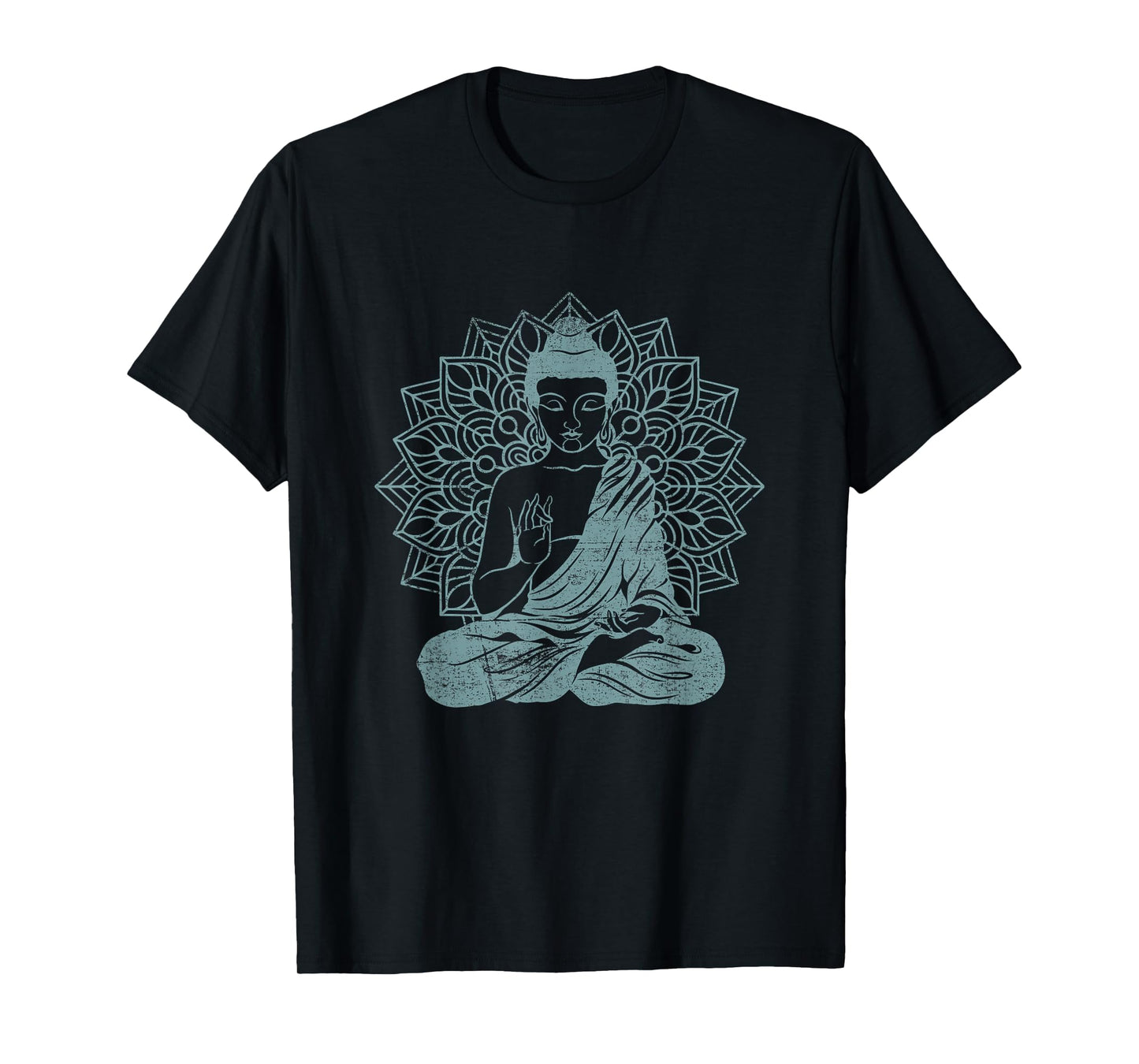 Buddha Blue Buddhism Zen Buddhist Spiritual Meditation Yoga T-Shirt