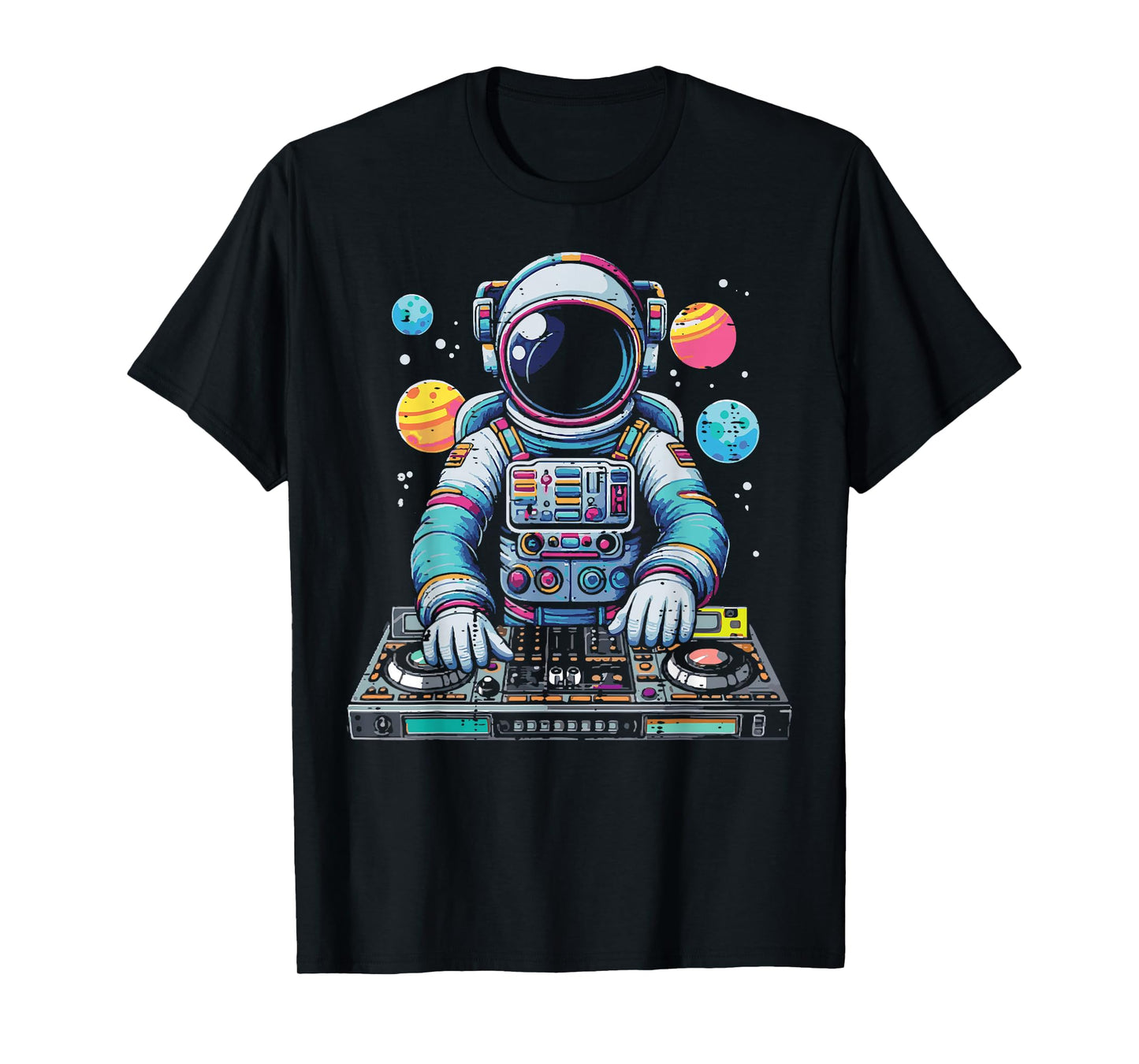 Astronaut Disc Jockey Spaceman Dj Space Music Men Boys Kids T-Shirt