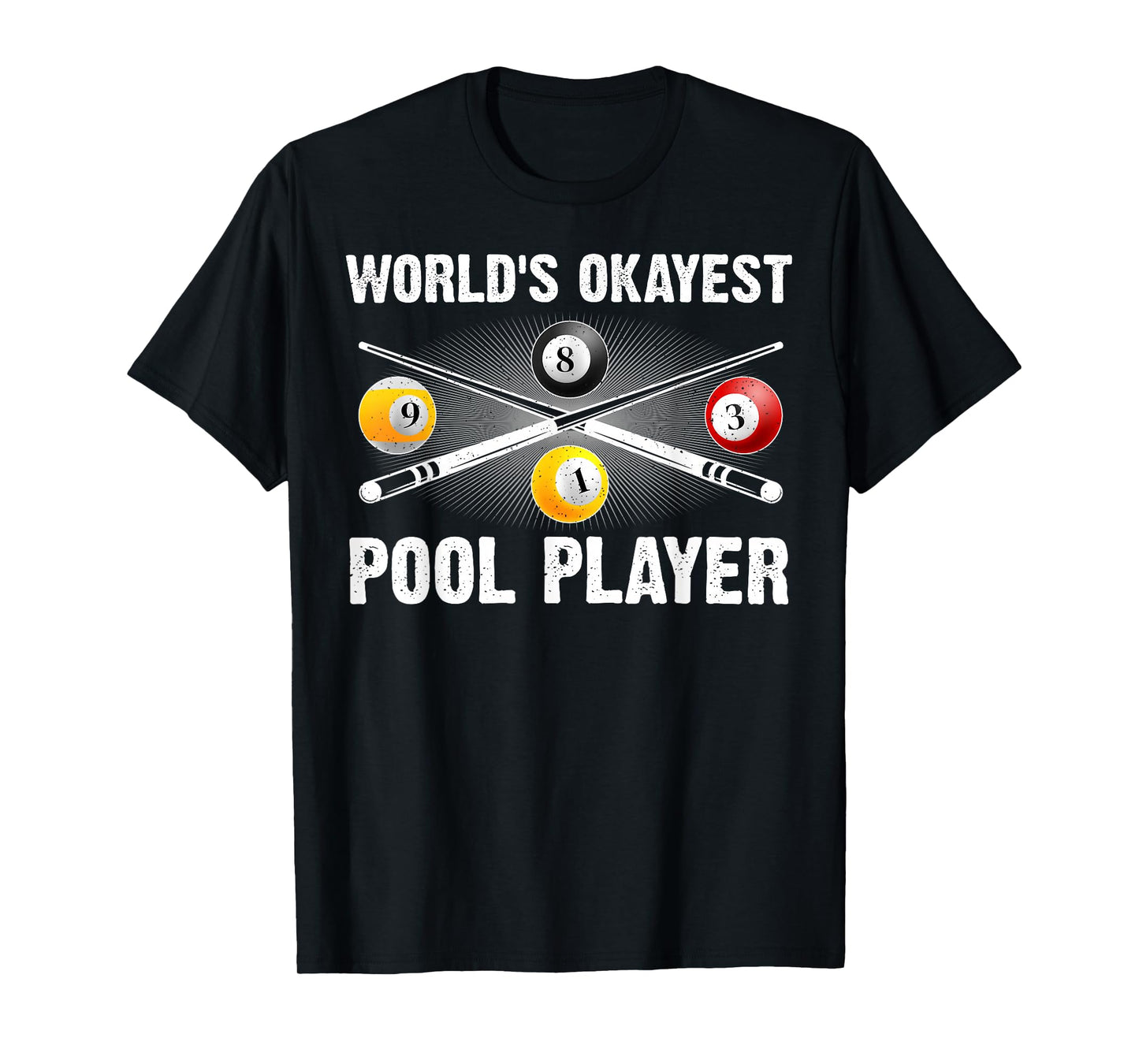 Cool Pool Player Art for Men Women Pool Game Billiard Lover T-Shirt