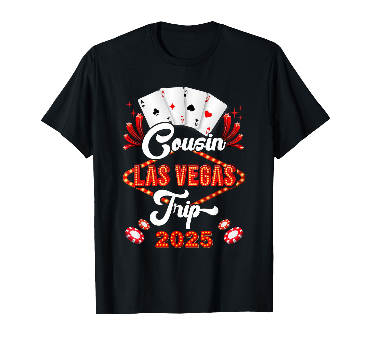 Cousin Las Vegas Trip 2025 Family Squad Vacation Matching T-Shirt