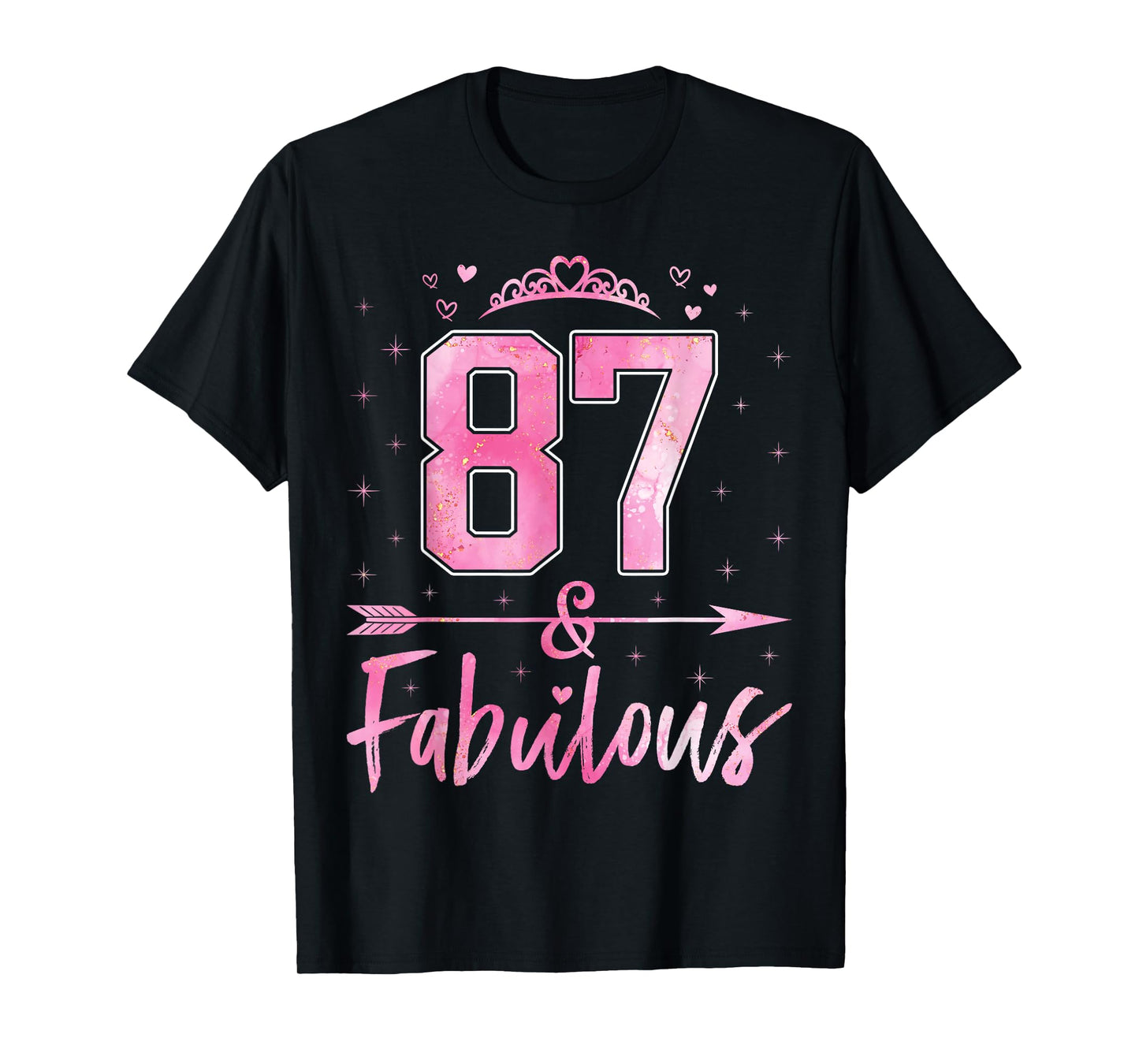 87 and Fabulous Cute Ladies 87th Birthday Women 87 Years Old T-Shirt