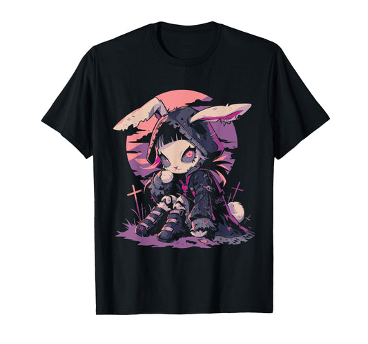 Cute Goth Bunny Witch Cute E-Girl Gothic Outfit Grunge T-Shirt