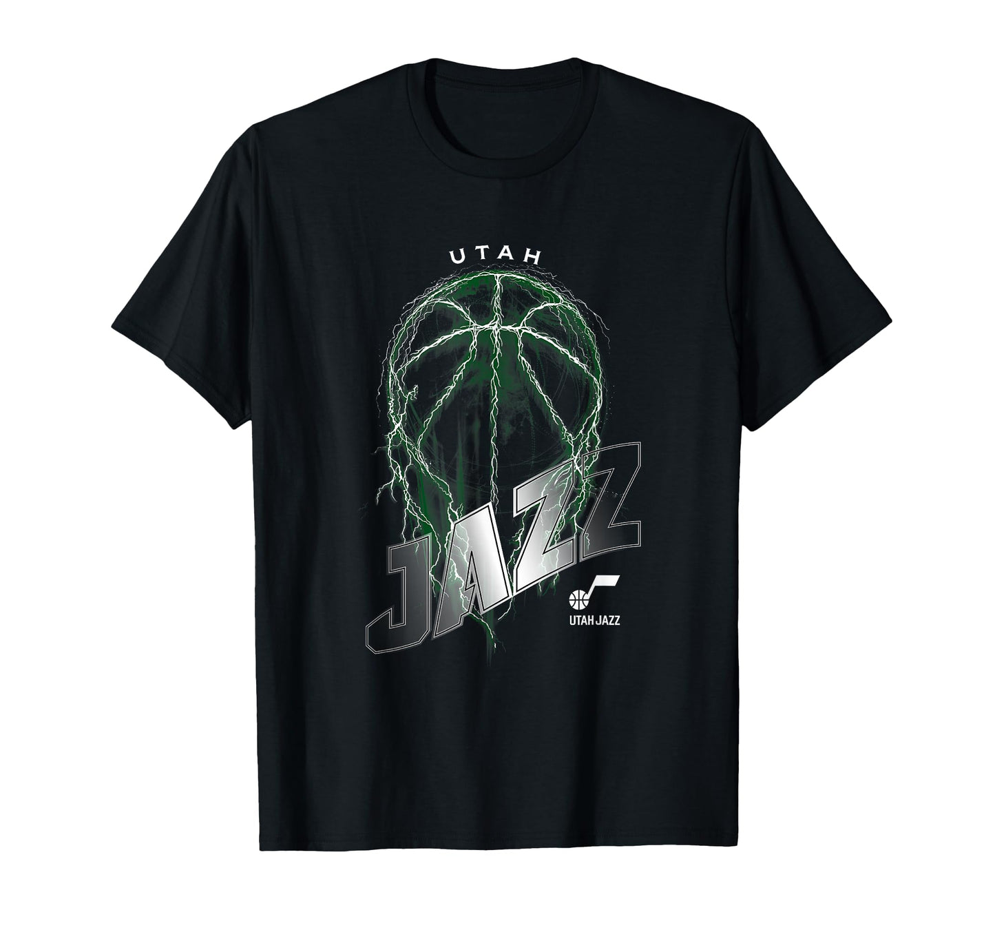 NBA Utah Jazz Lightning Bolt Basketball Logo T-Shirt