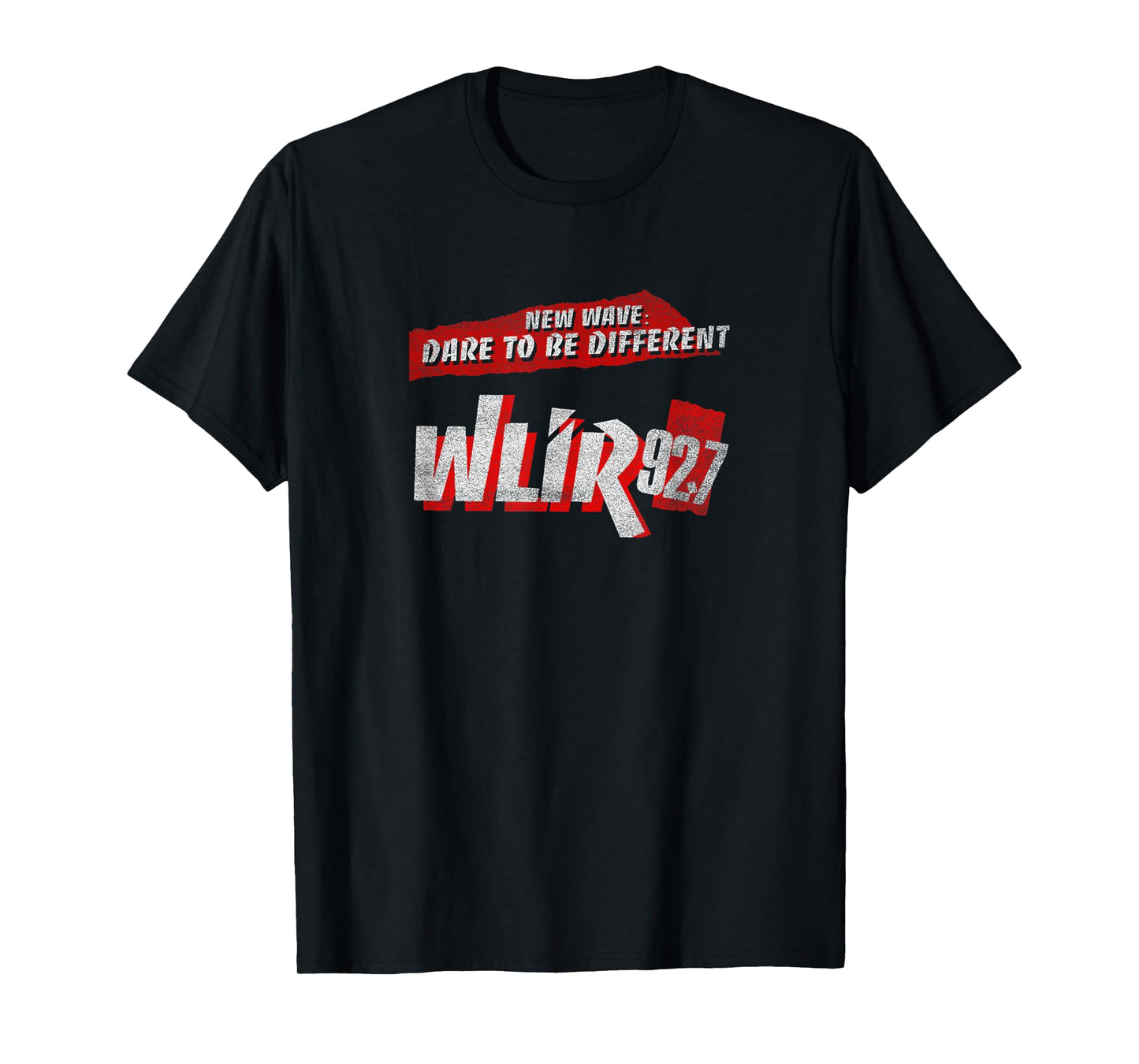 Vintage Radio 80s 90s Basic White Wlir Red Text Retro Music T-Shirt