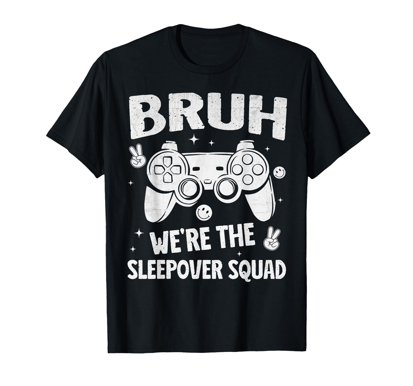 Gamer Sleepover Party For Boys Funny Bruh Slumber Party Game T-Shirt