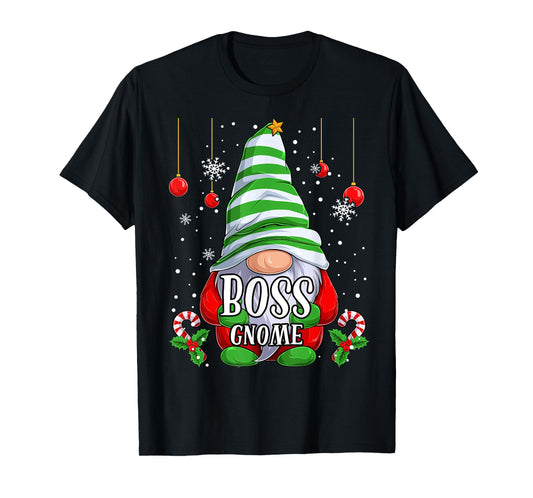 Boss Gnome christmas pajamas matching family group T-Shirt